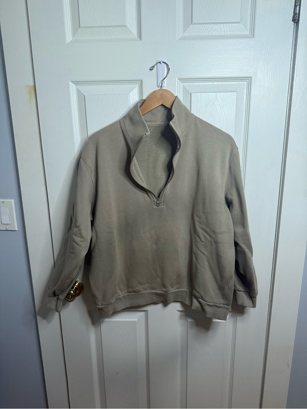 LULULEMON Men's Quarter-Zip Pullover Sweater - Tan